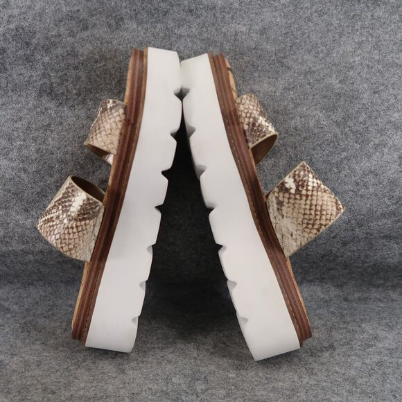 Sam Edelman Shoes Womens 7.5 Sandal Slides Platform Casual Snake Double Strap - Picture 10 of 14